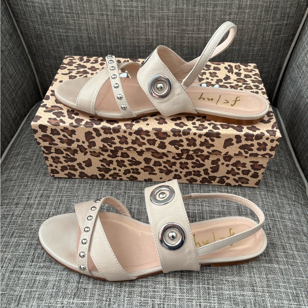 Beige Leather Sandals - Picture 2 of 6